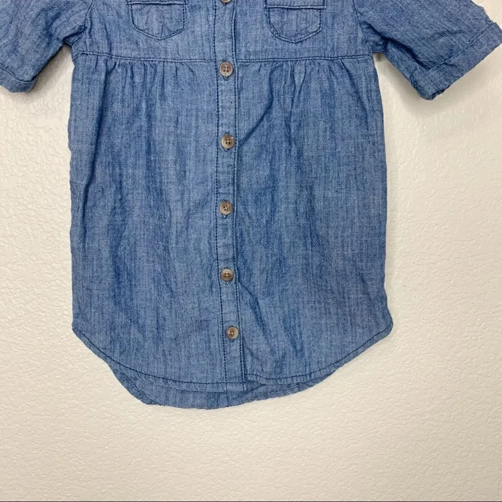 Old Navy Baby Girl 18-24 Months Denim Shirt Dress